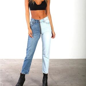 Revice Two Tone Ying Yang Tokyo Wash Straight Leg Jeans